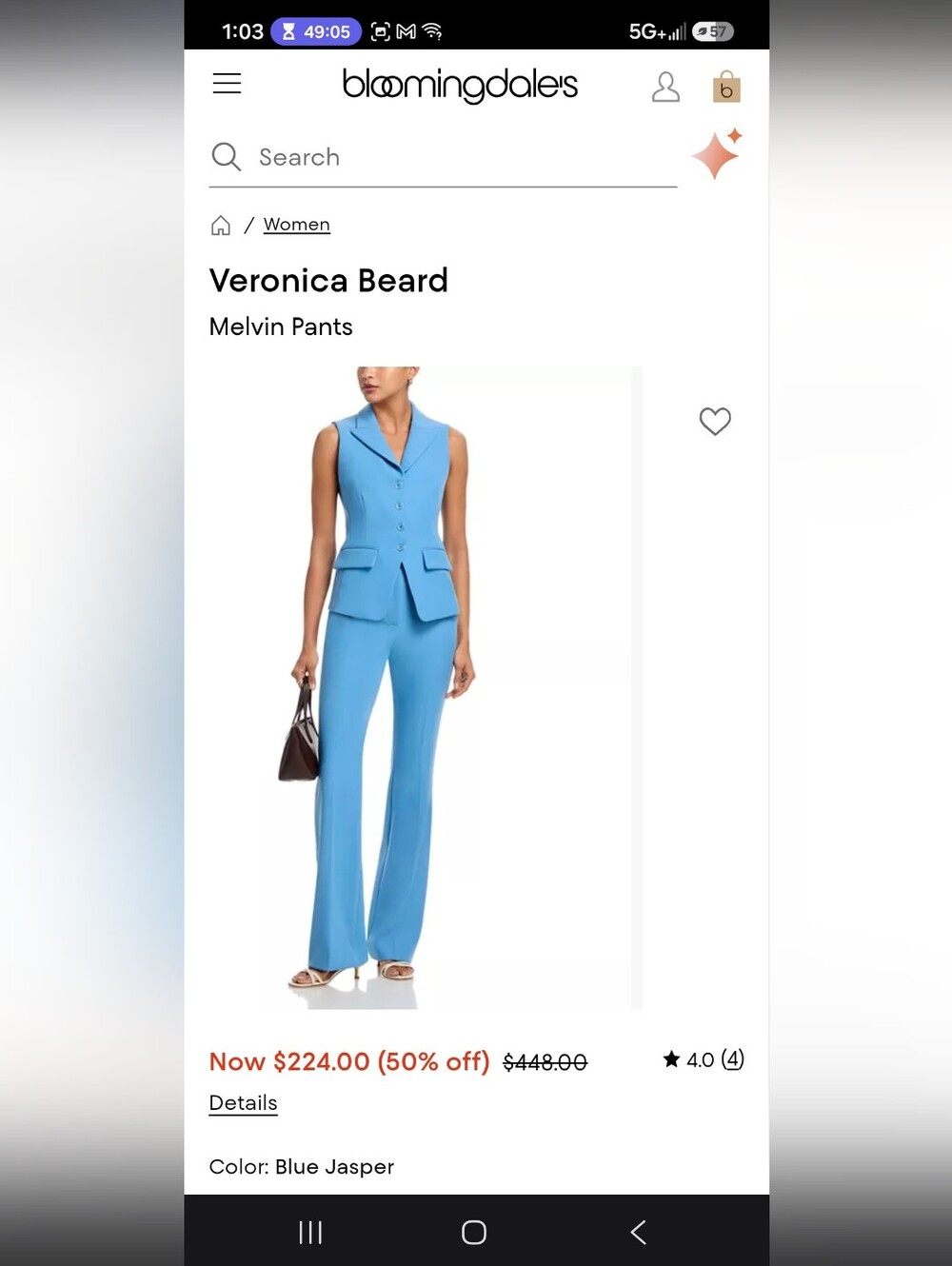 Veronica Beard Blue Jasper Melvin   PANTS SZ 6 NWT $448